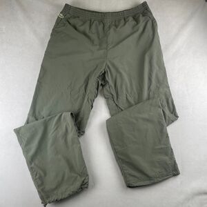 Lacoste Sport Track Pants Men 3XL Olive Green Lined Drawstring Waist Cinch Cuffs